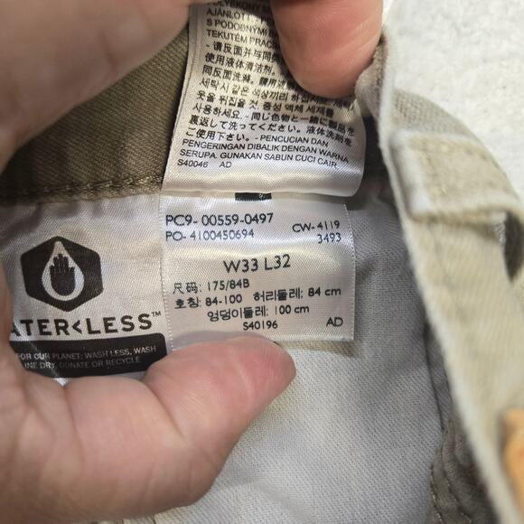 Levis 559 Jeans Mens 33x32 Relaxed Fit Straight Leg Khaki 100% Cotton Tan *33x30 - Picture 2 of 14